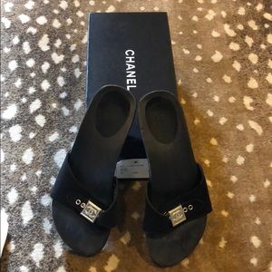 CHANEL Black Mule Sandal